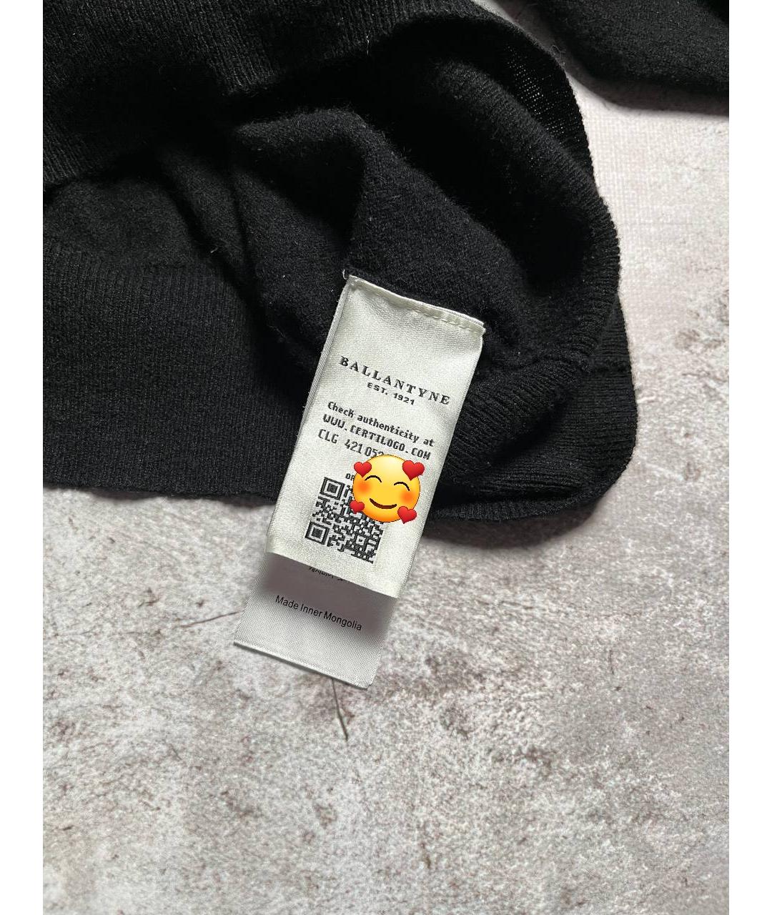 BALLANTYNE Черный кашемировый джемпер / свитер, фото 7