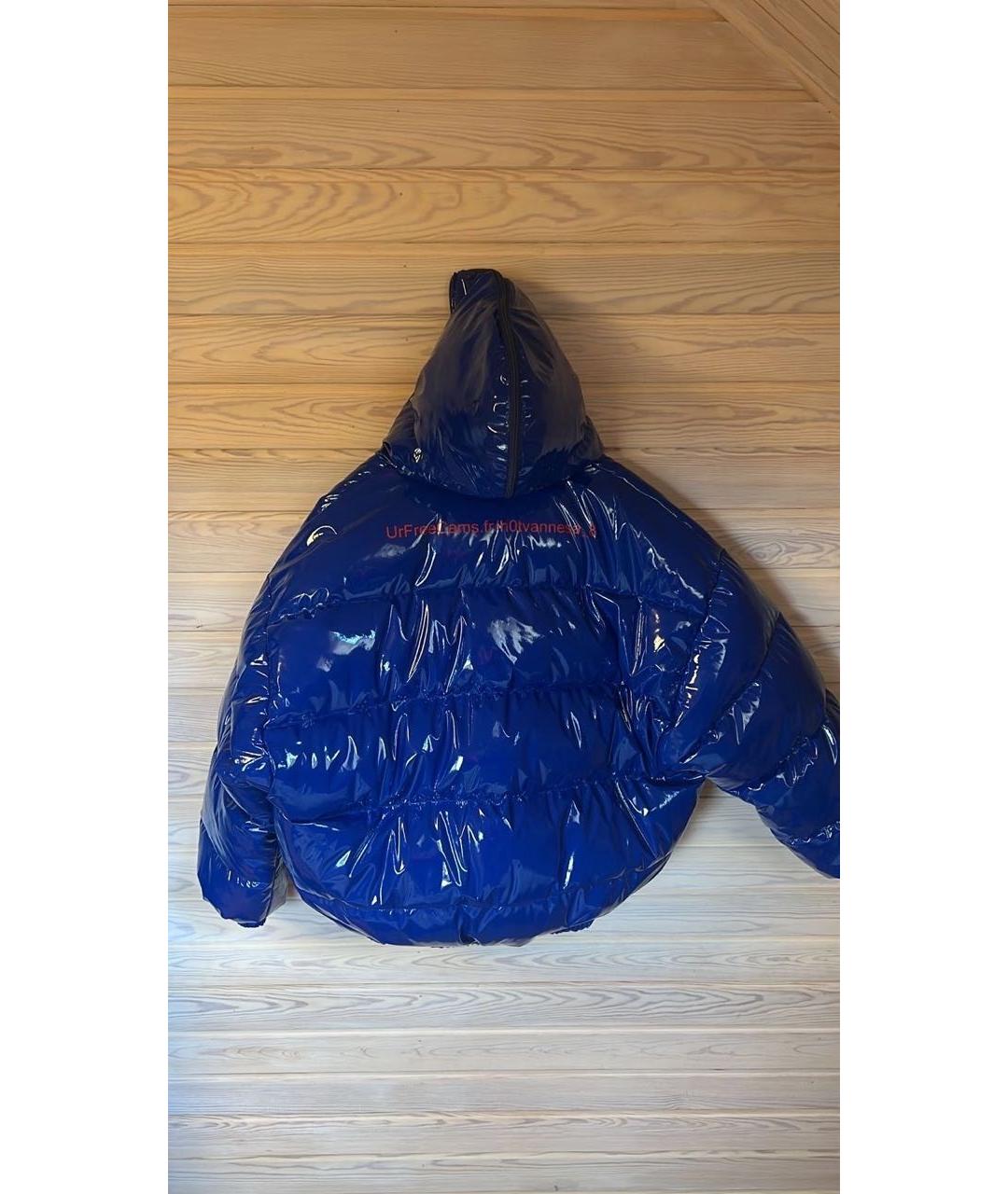 VETEMENTS Синяя полиуретановая куртка, фото 2