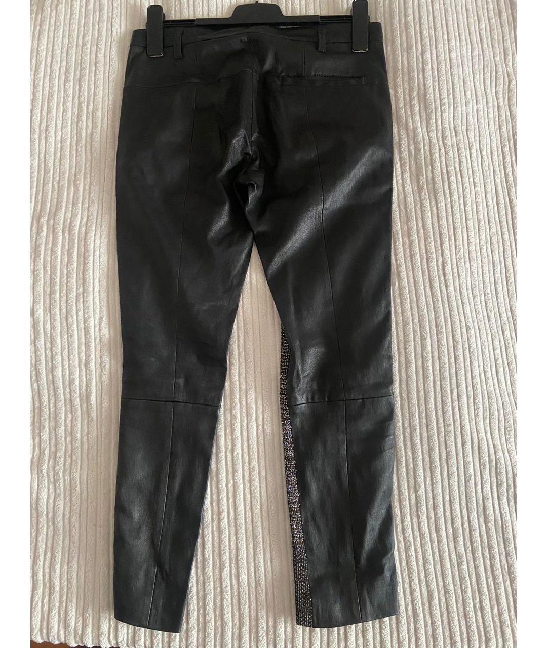 HAIDER ACKERMANN Черные кожаные брюки узкие, фото 2