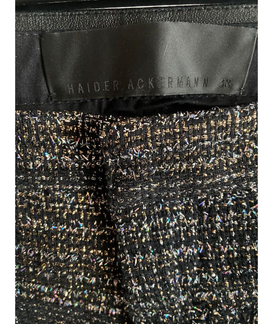 HAIDER ACKERMANN Черные кожаные брюки узкие, фото 4