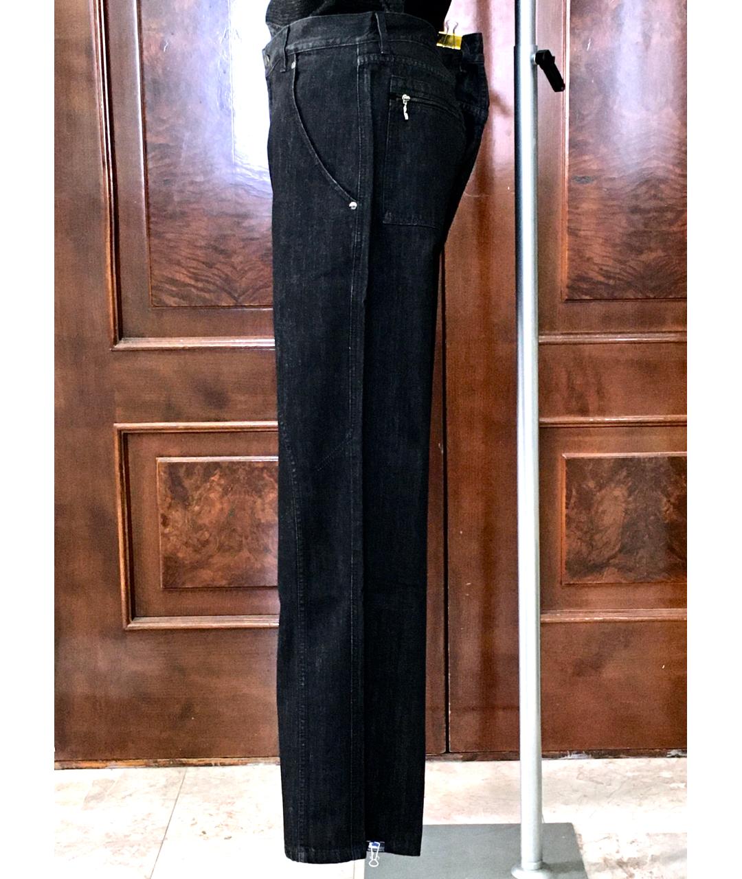 BILANCIONI Черные хлопковые прямые джинсы, фото 6