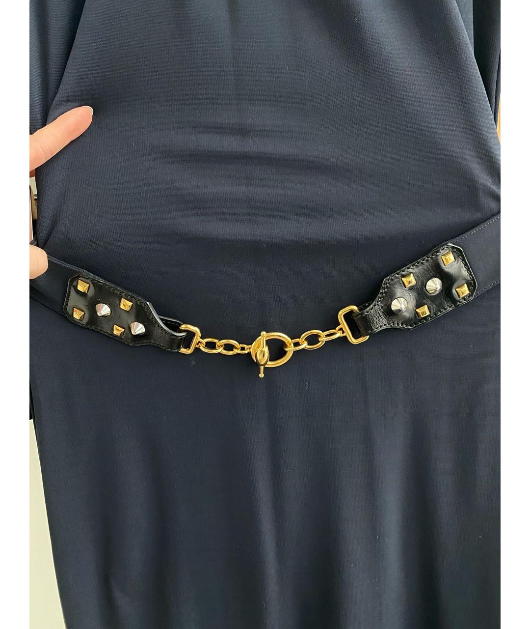 GUCCI Темно-синее вискозное вечернее платье, фото 4