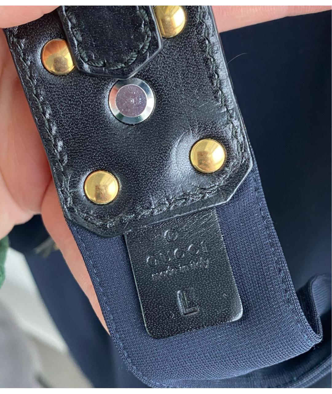 GUCCI Темно-синее вискозное вечернее платье, фото 5