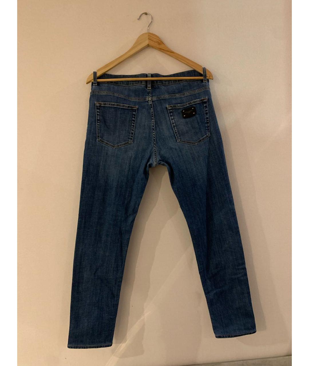 DOLCE&GABBANA Голубые хлопко-эластановые джинсы скинни, фото 2