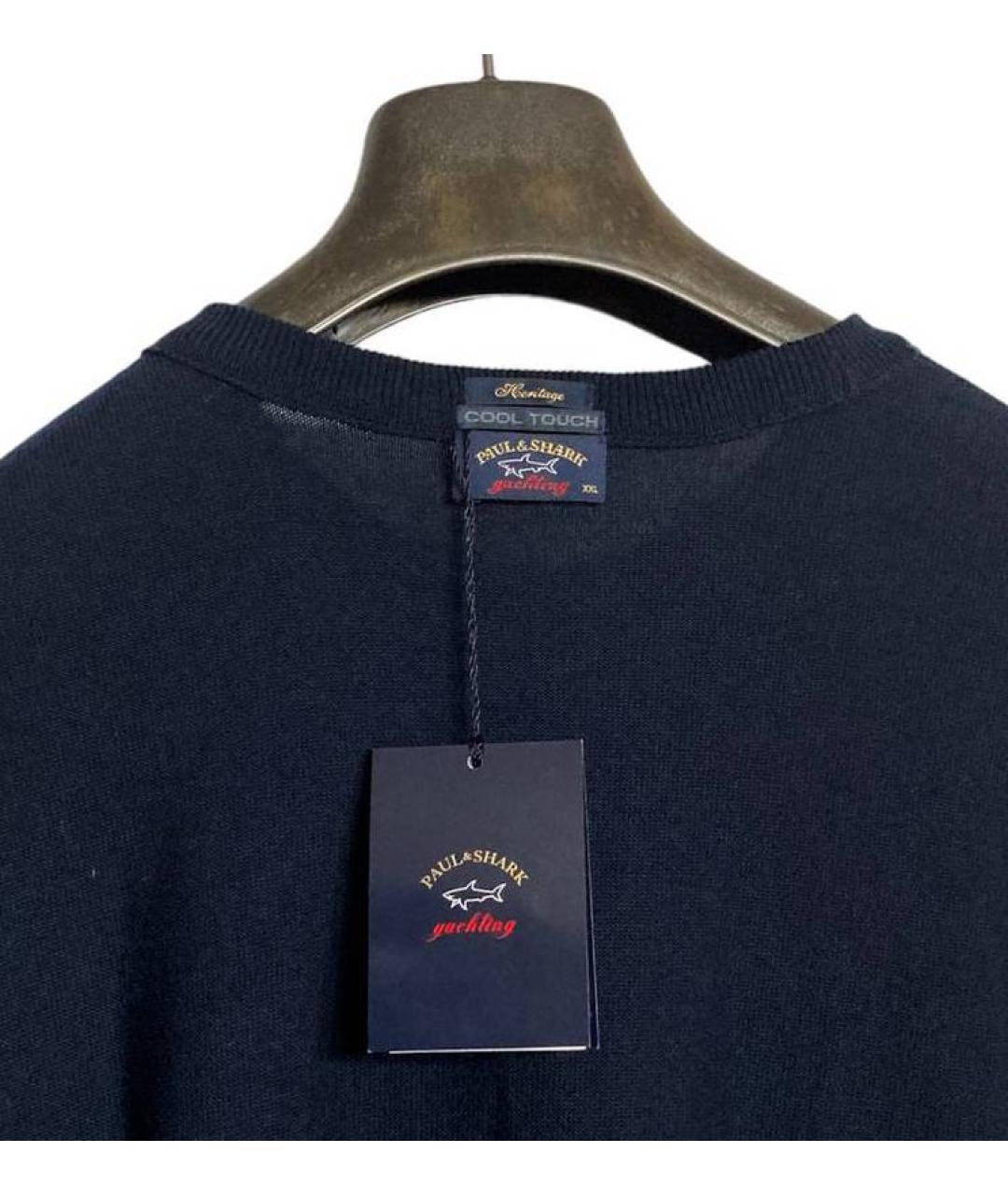 PAUL & SHARK Темно-синий шерстяной джемпер / свитер, фото 3