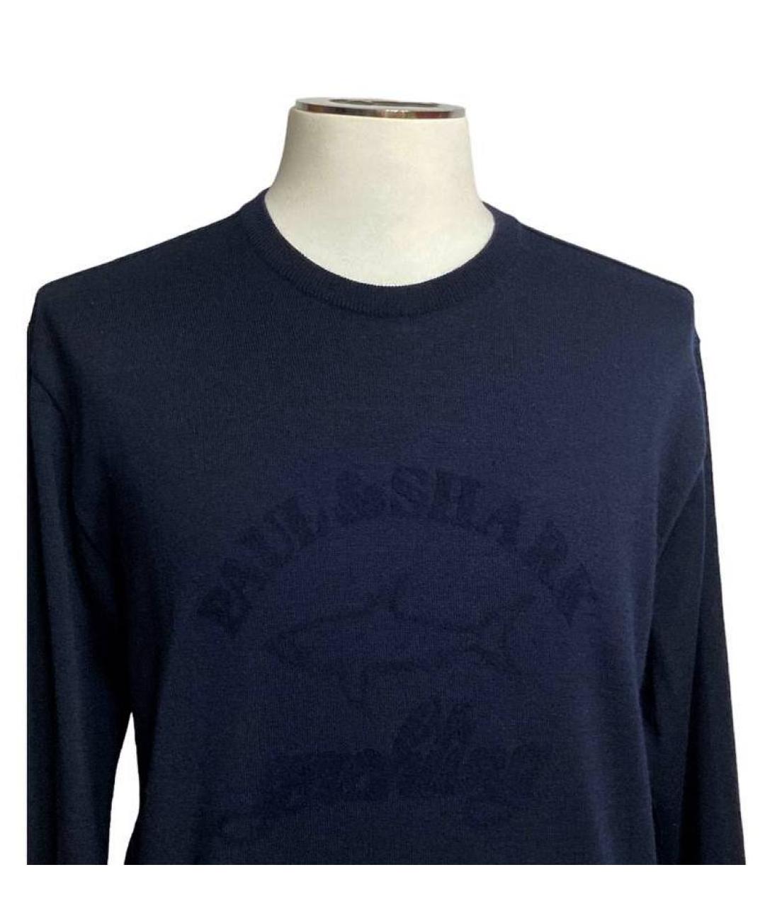 PAUL & SHARK Темно-синий шерстяной джемпер / свитер, фото 6