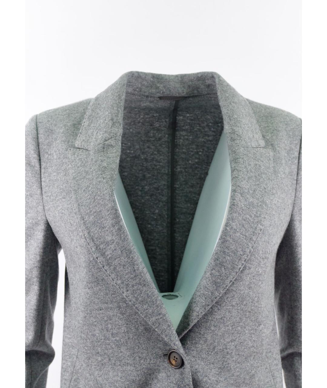 BRUNELLO CUCINELLI Серый кашемировый костюм с брюками, фото 4
