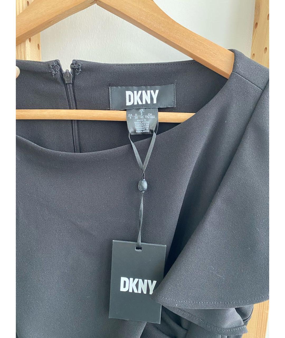 DKNY Черное полиэстеровое коктейльное платье, фото 3