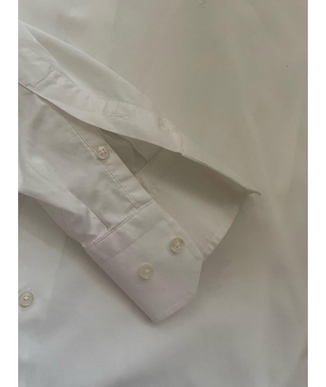 SAINT LAURENT Белая хлопко-шерстяная классическая рубашка, фото 4