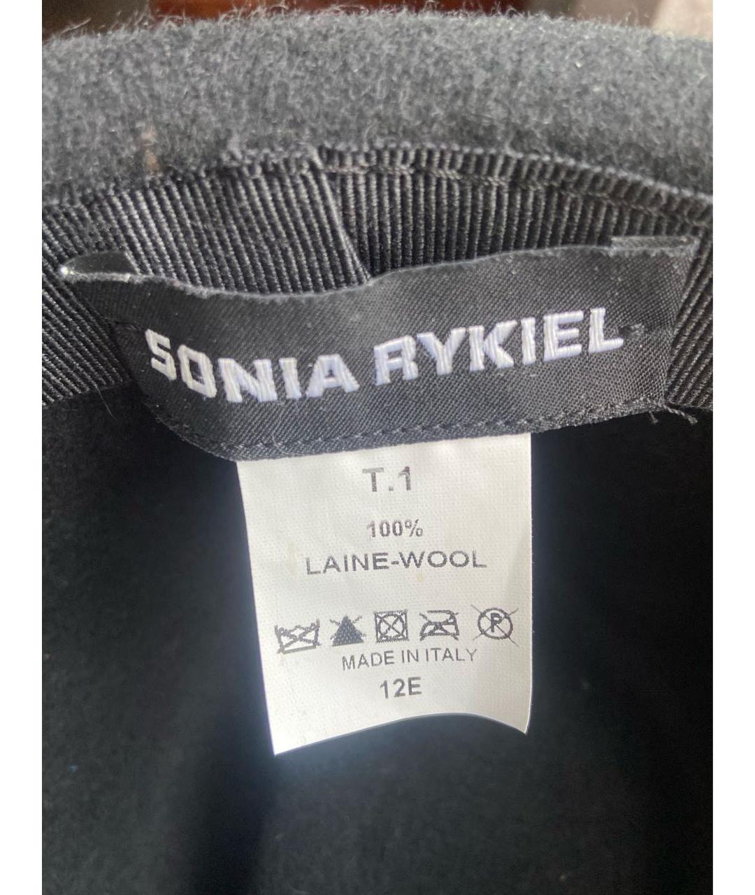 SONIA RYKIEL Черная шерстяная шляпа, фото 6