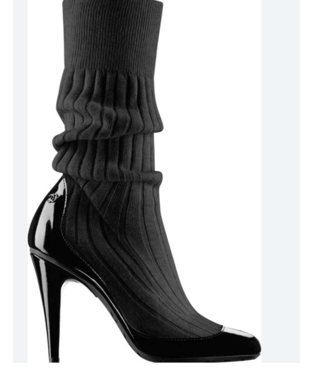 CHANEL PRE-OWNED Черные туфли из лакированной кожи, фото 9