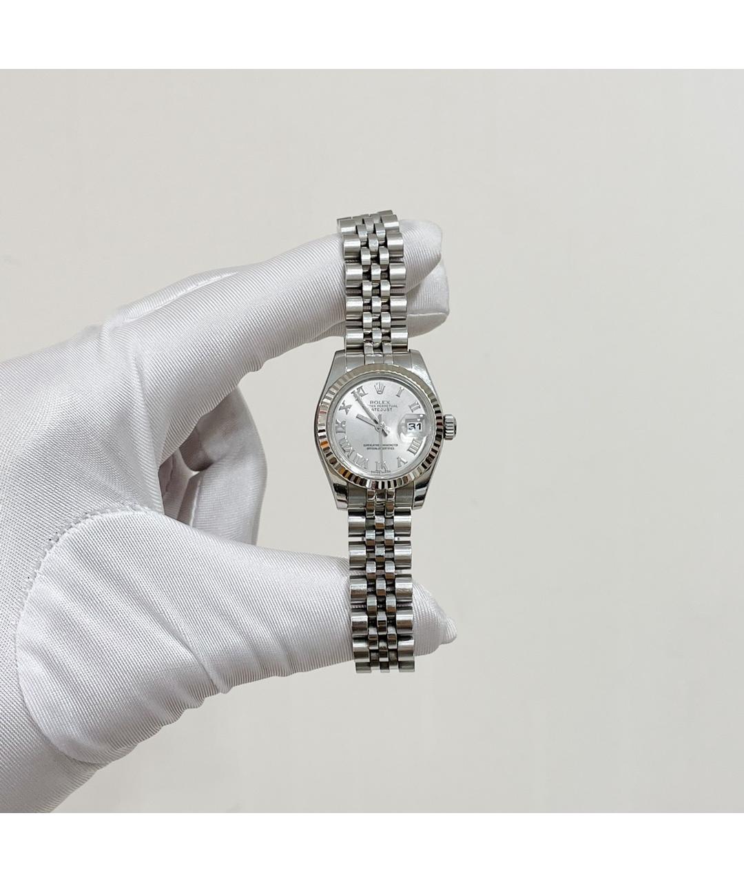 ROLEX Белые часы из белого золота, фото 4