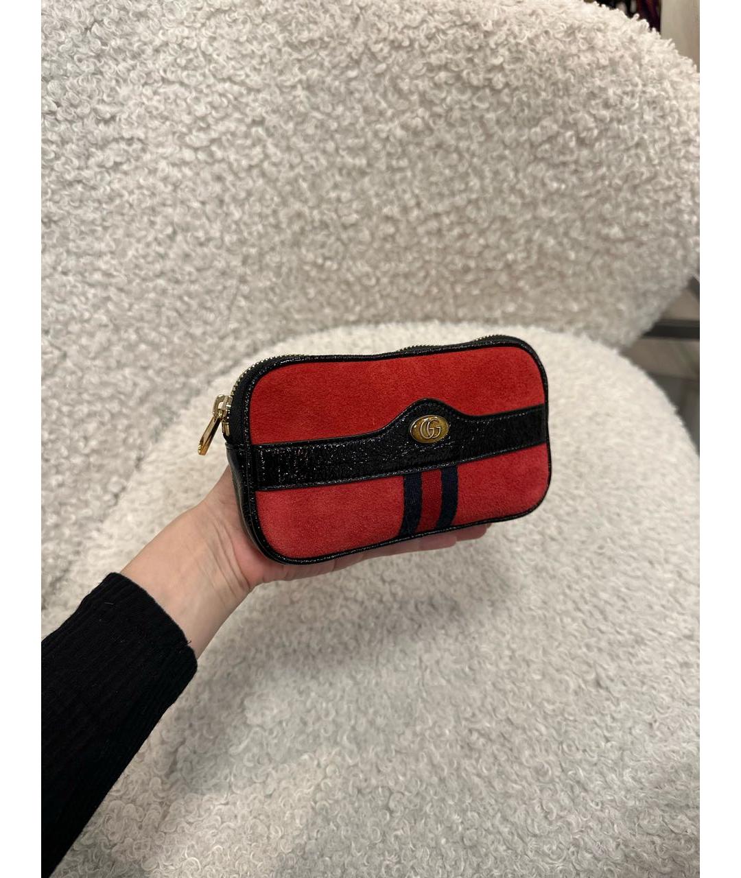 GUCCI Красная замшевая поясная сумка, фото 2