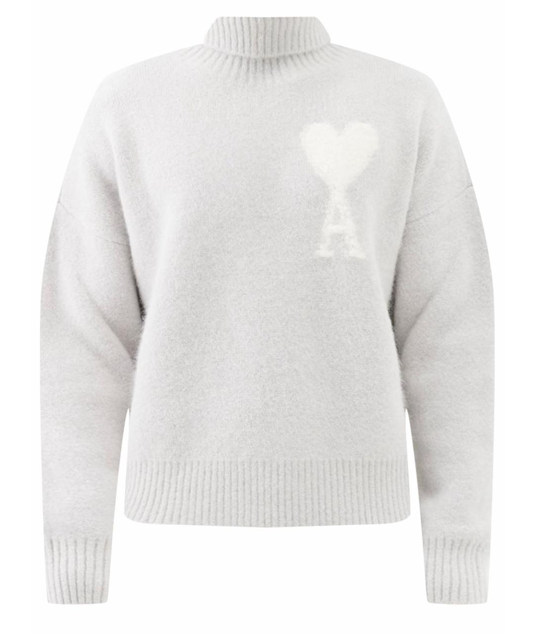 AMI Серый шерстяной джемпер / свитер, фото 1