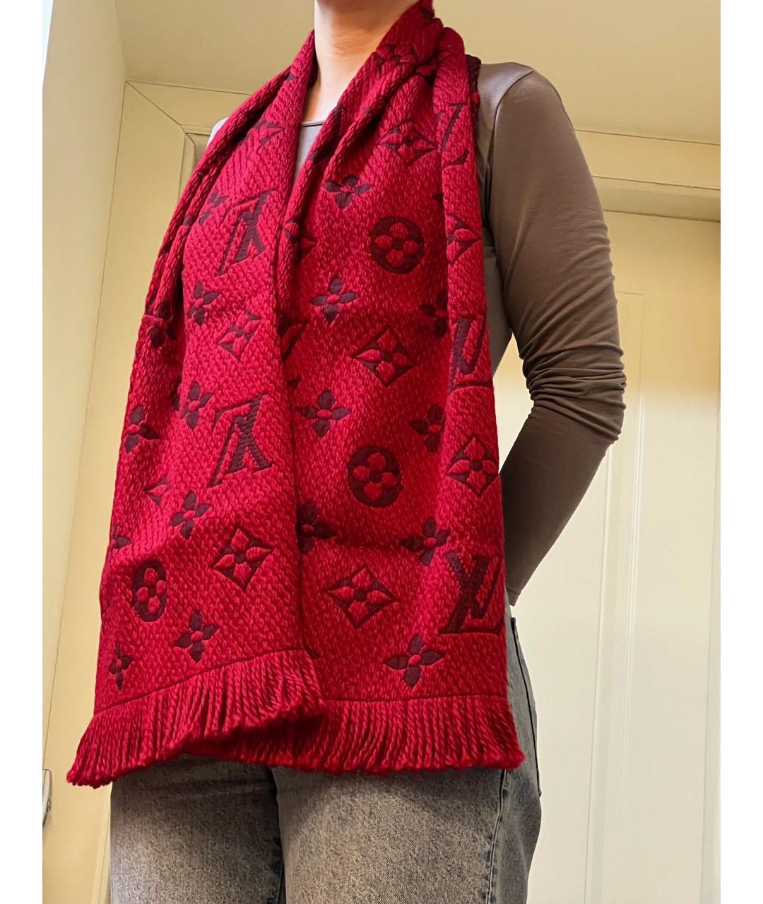 LOUIS VUITTON PRE-OWNED Красный шерстяной шарф, фото 5