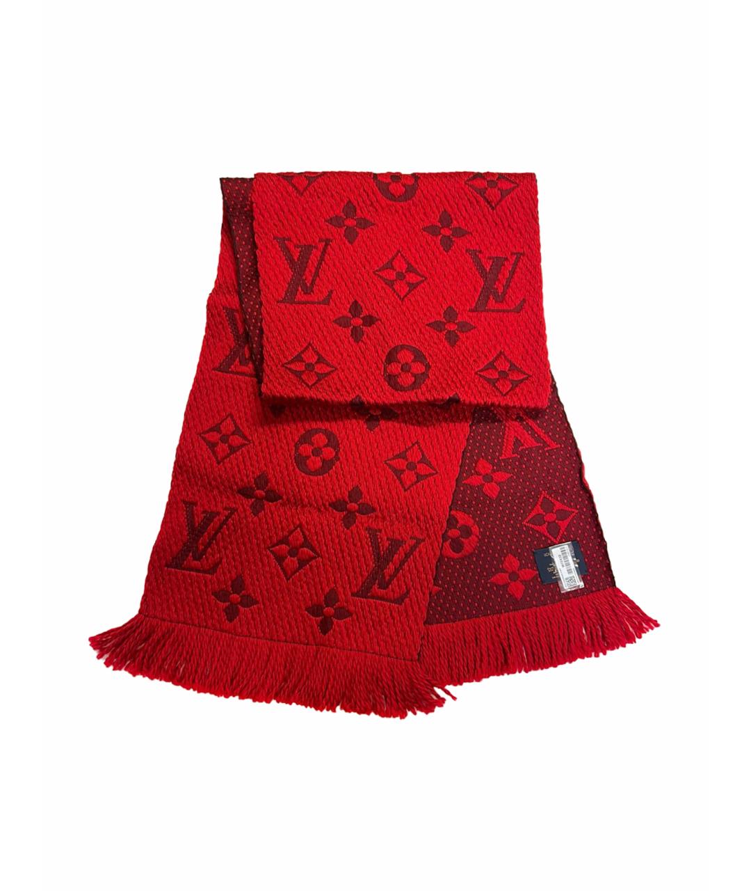 LOUIS VUITTON PRE-OWNED Красный шерстяной шарф, фото 1