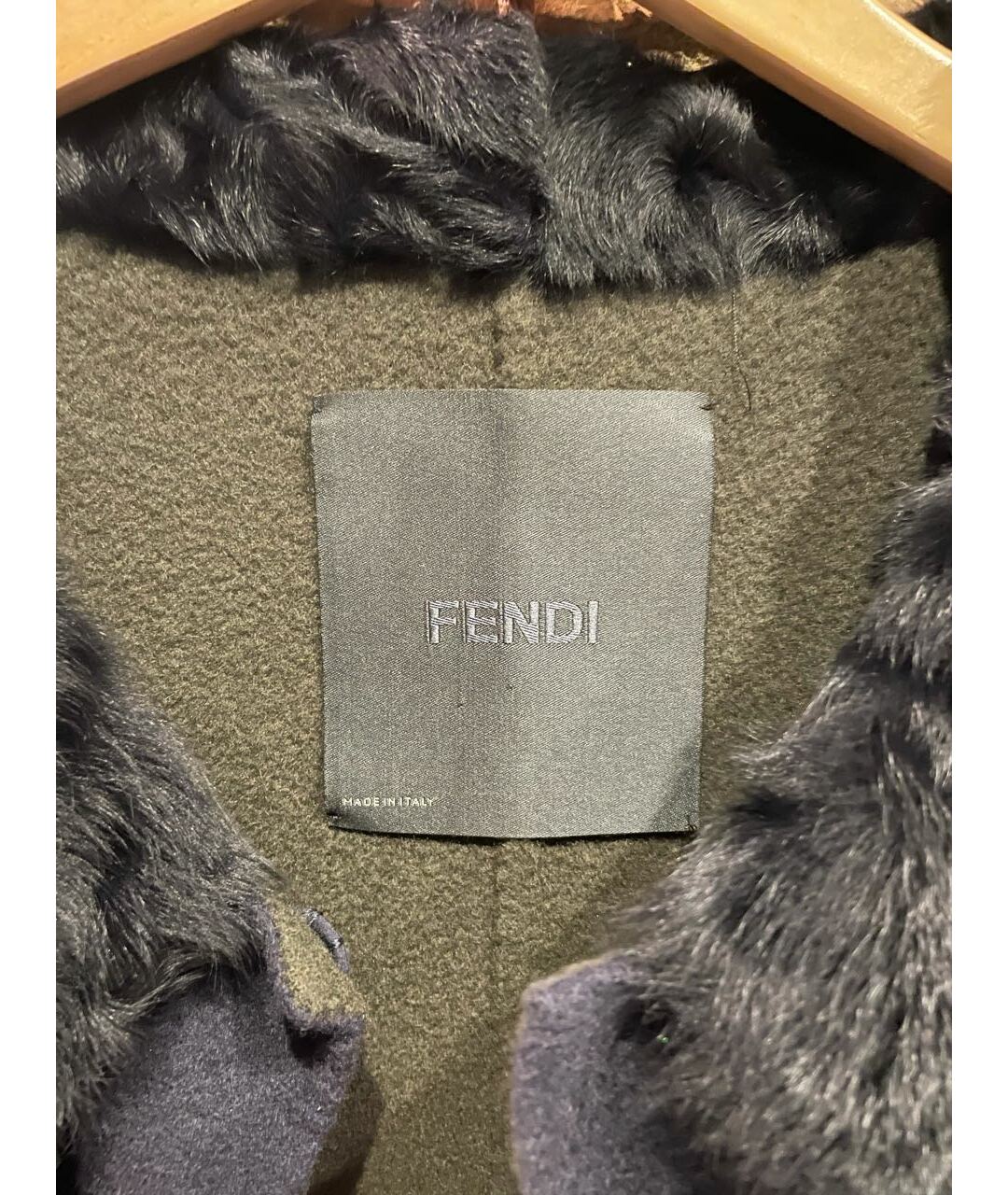 FENDI Темно-синее кашемировое пальто, фото 5