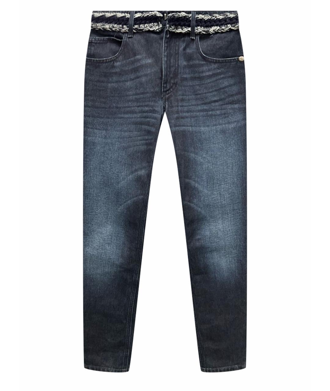 CHANEL PRE-OWNED Темно-синие джинсы слим, фото 1