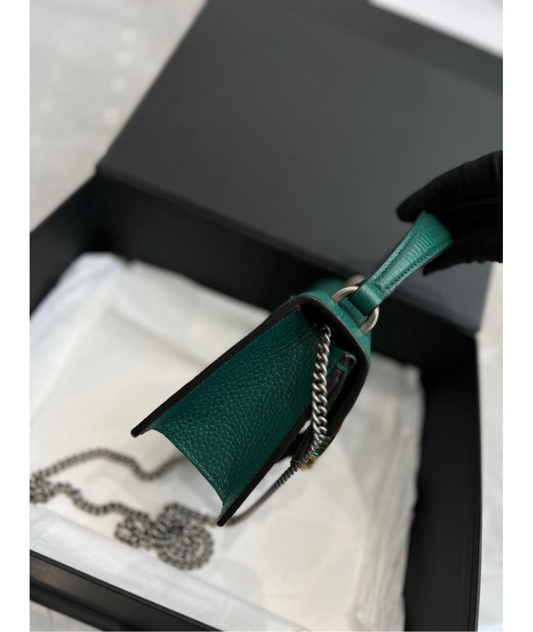 GUCCI Зеленая кожаная сумка через плечо, фото 7