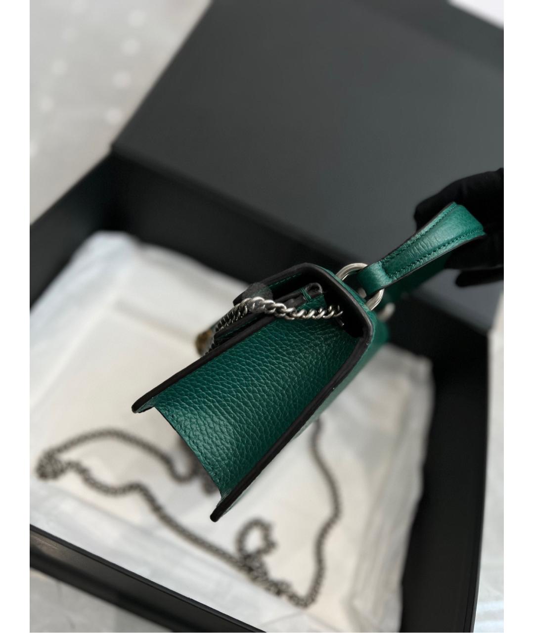 GUCCI Зеленая кожаная сумка через плечо, фото 4