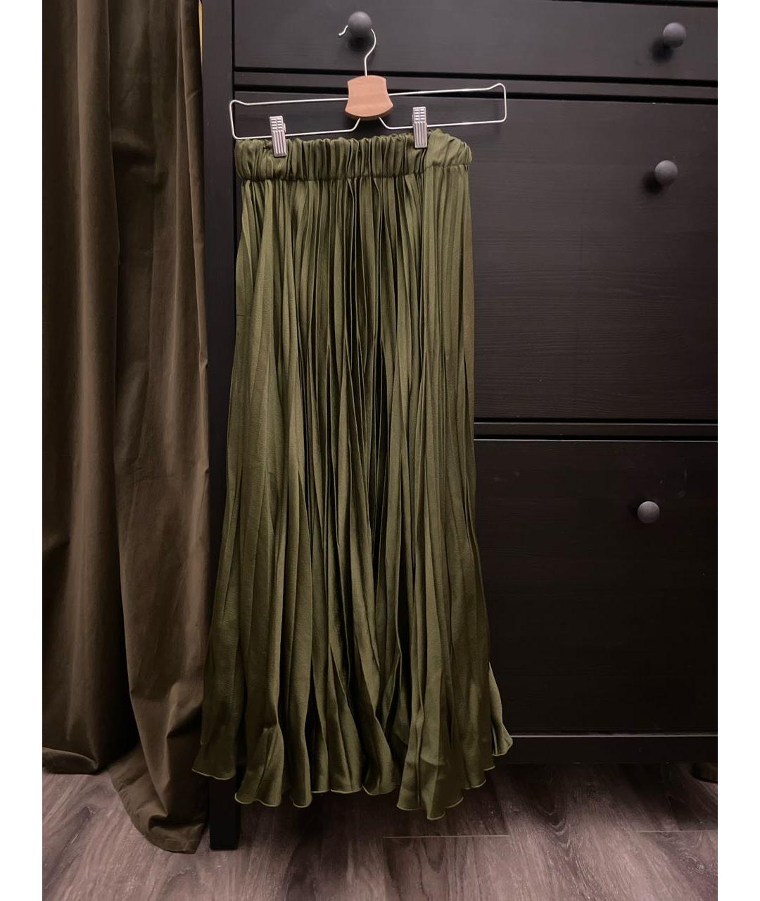 GUCCI Зеленая вискозная юбка макси, фото 2