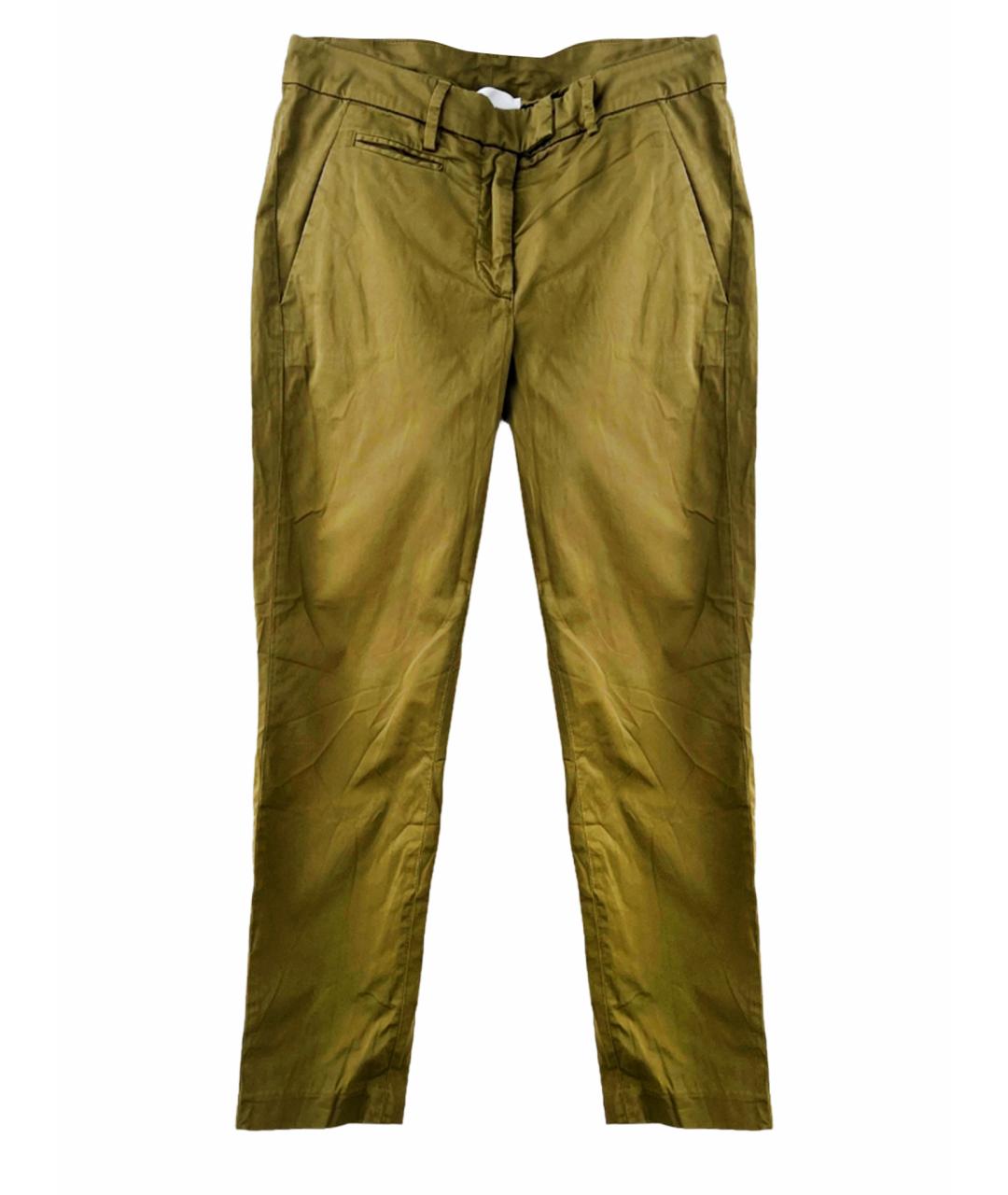 DONDUP Хаки хлопко-эластановые брюки узкие, фото 1