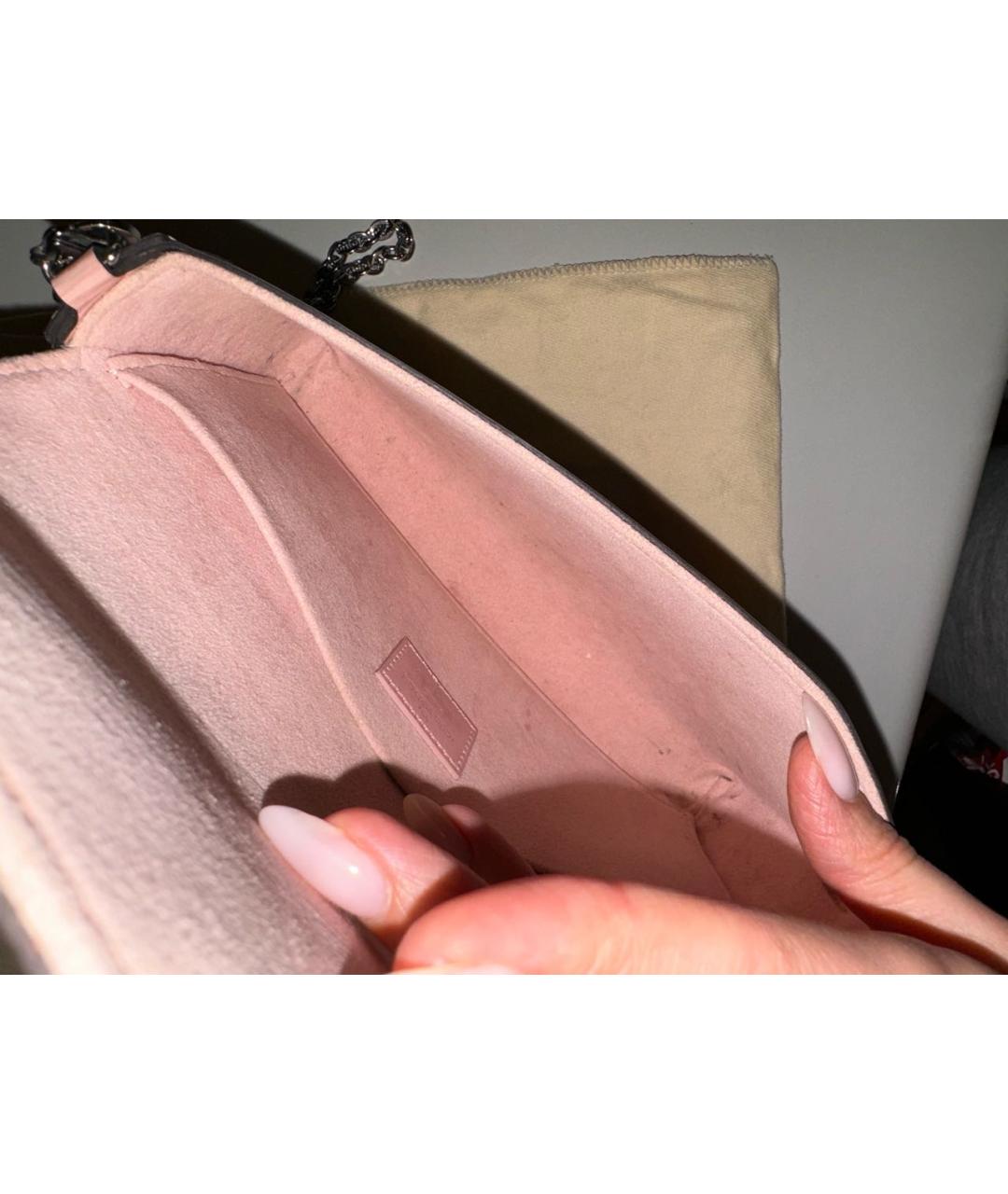 LOUIS VUITTON PRE-OWNED Розовая кожаная сумка через плечо, фото 8