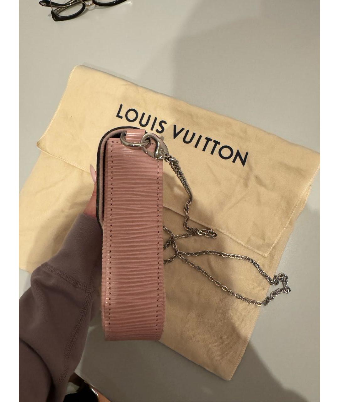 LOUIS VUITTON Розовая кожаная сумка через плечо, фото 5
