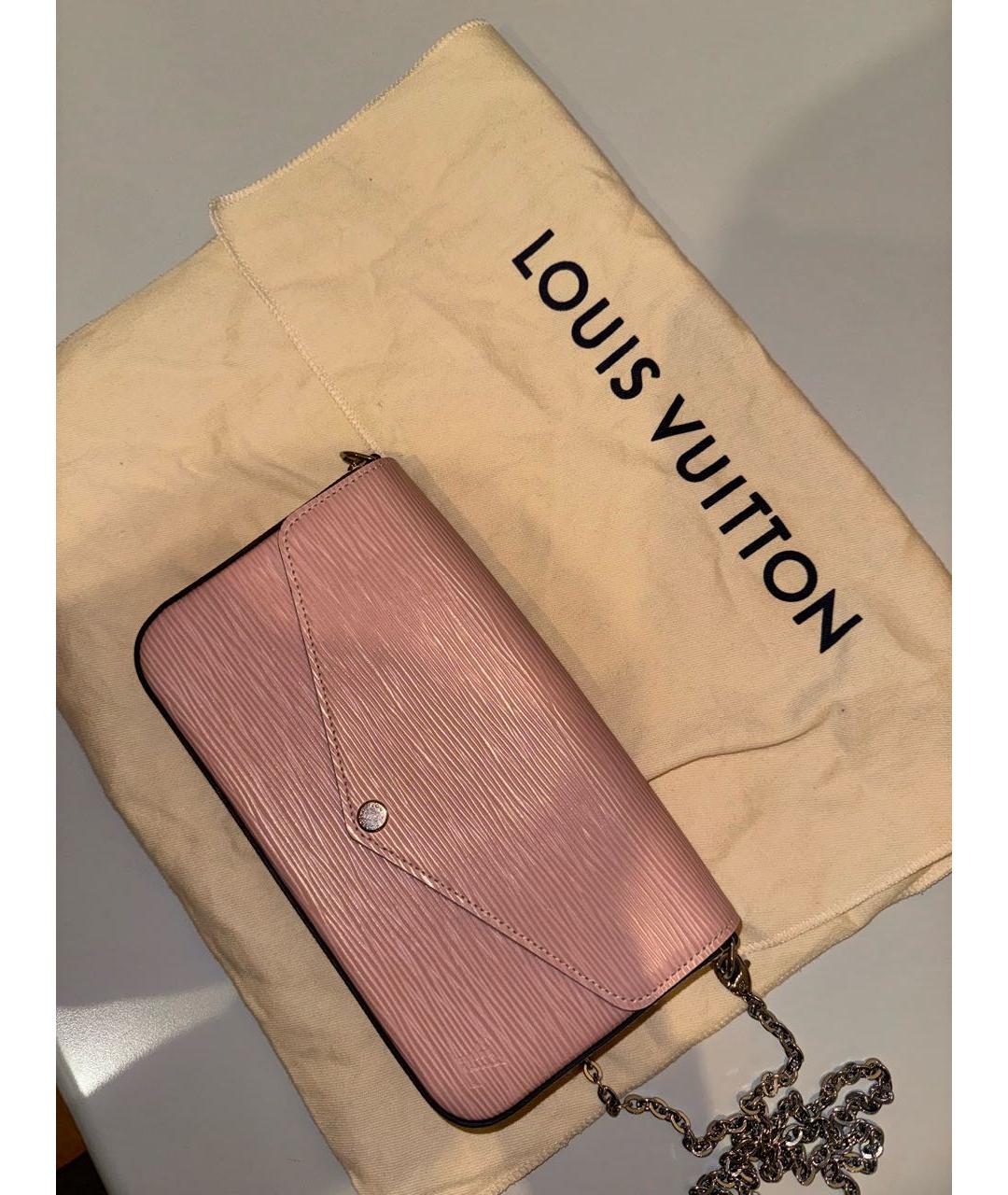 LOUIS VUITTON Розовая кожаная сумка через плечо, фото 3