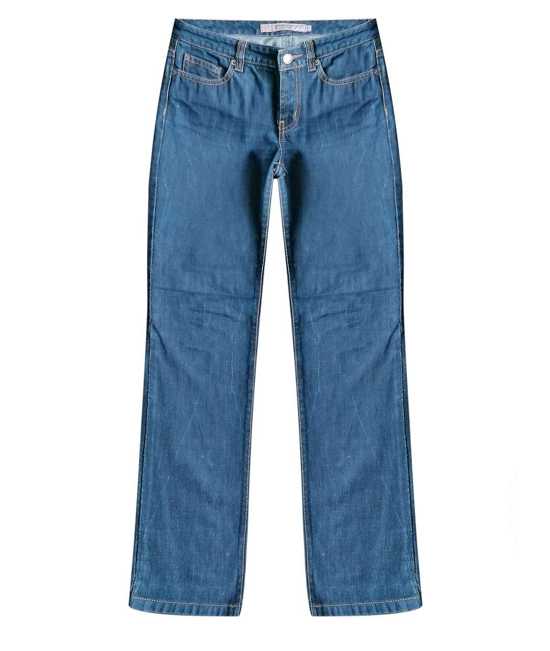 RED VALENTINO Темно-синие хлопковые прямые джинсы, фото 1