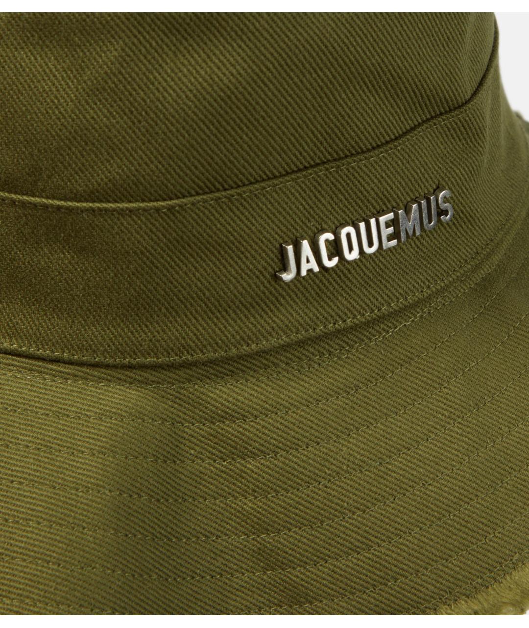 JACQUEMUS Хаки хлопковая шляпа, фото 3