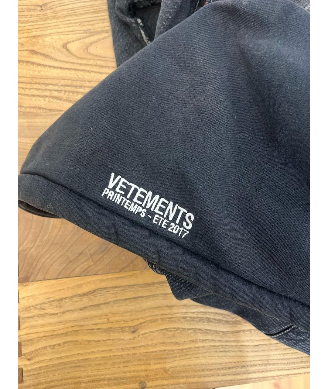 VETEMENTS Черная хлопковая куртка, фото 4