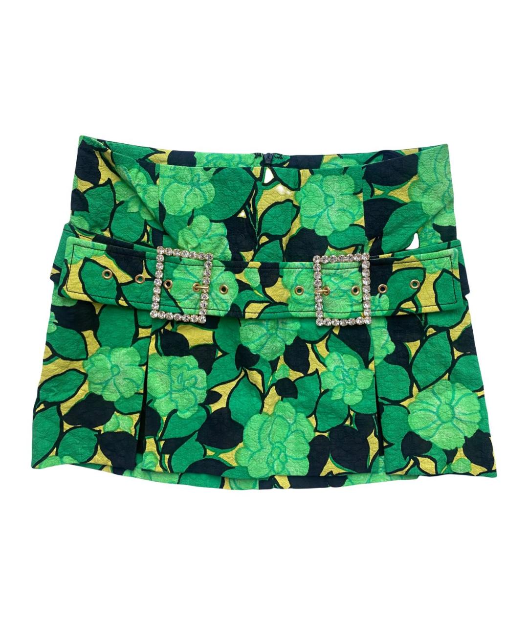 DOLCE&GABBANA Зеленая хлопковая юбка мини, фото 1