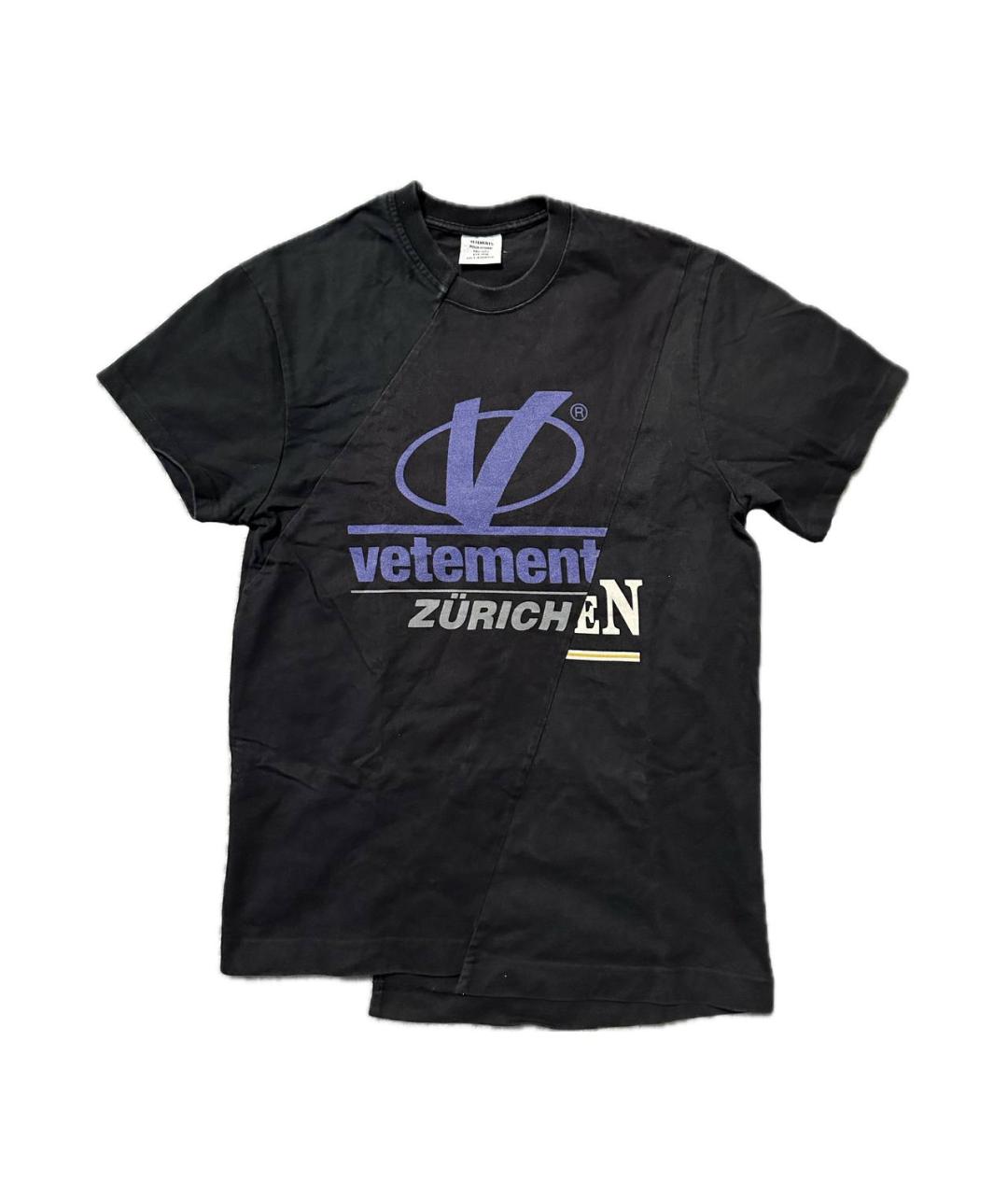 VETEMENTS Черная хлопковая футболка для женщин – купить онлайн с
