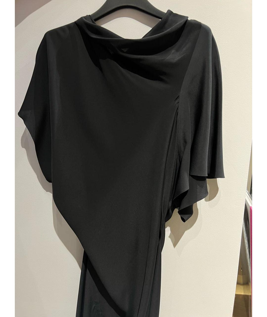 RICK OWENS Черное шелковое платье, фото 2
