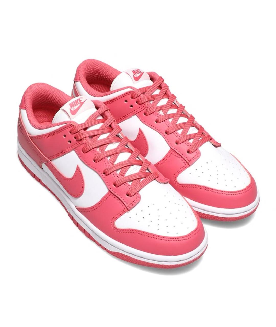 NIKE Розовые кожаные низкие кроссовки / кеды, фото 2