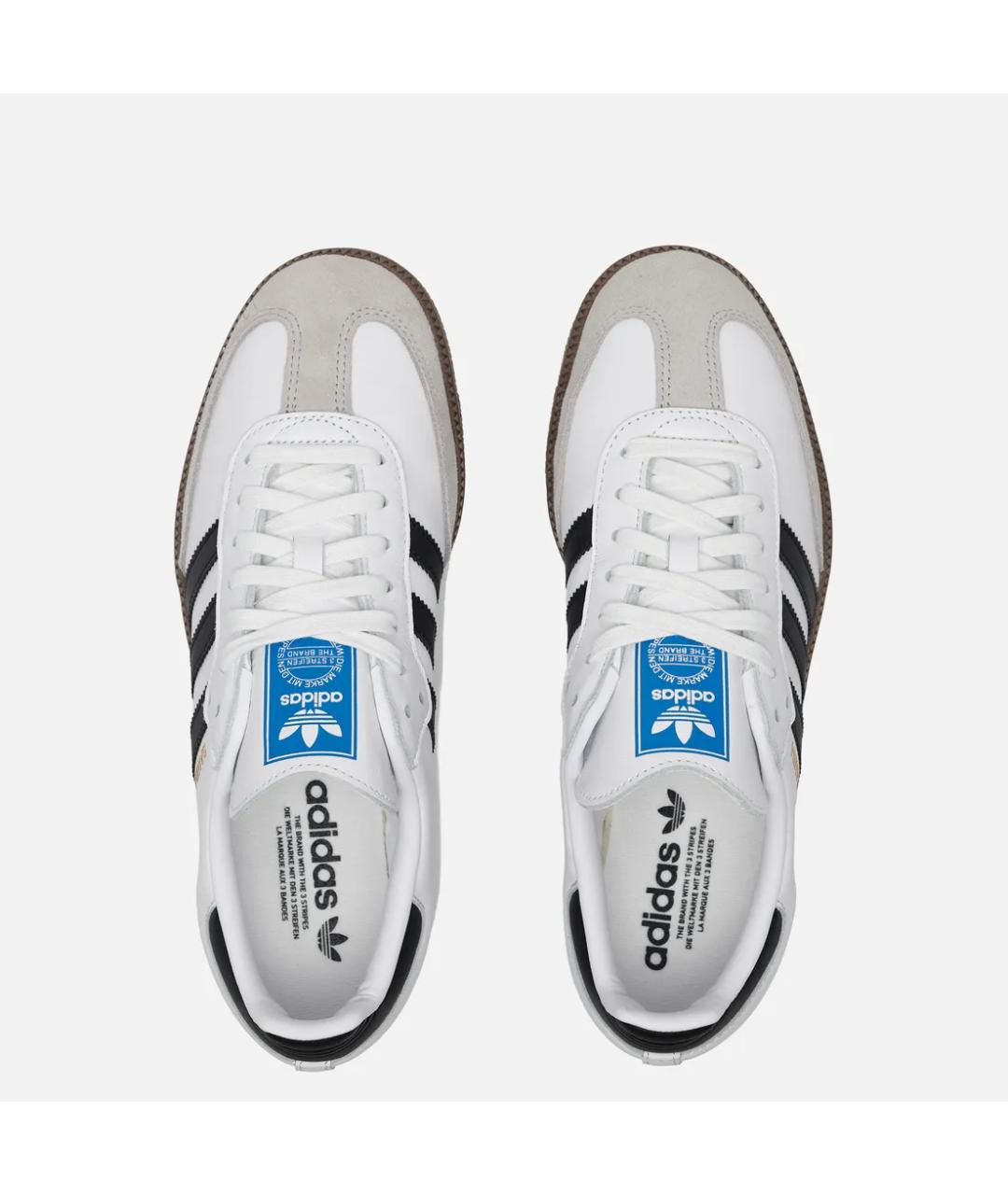 ADIDAS Белые кожаные низкие кроссовки / кеды, фото 3