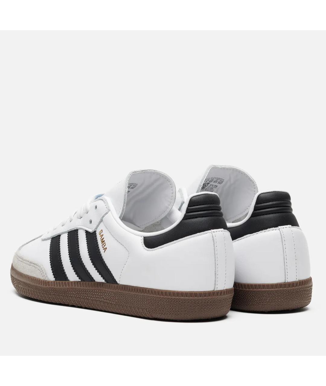 ADIDAS Белые кожаные низкие кроссовки / кеды, фото 4