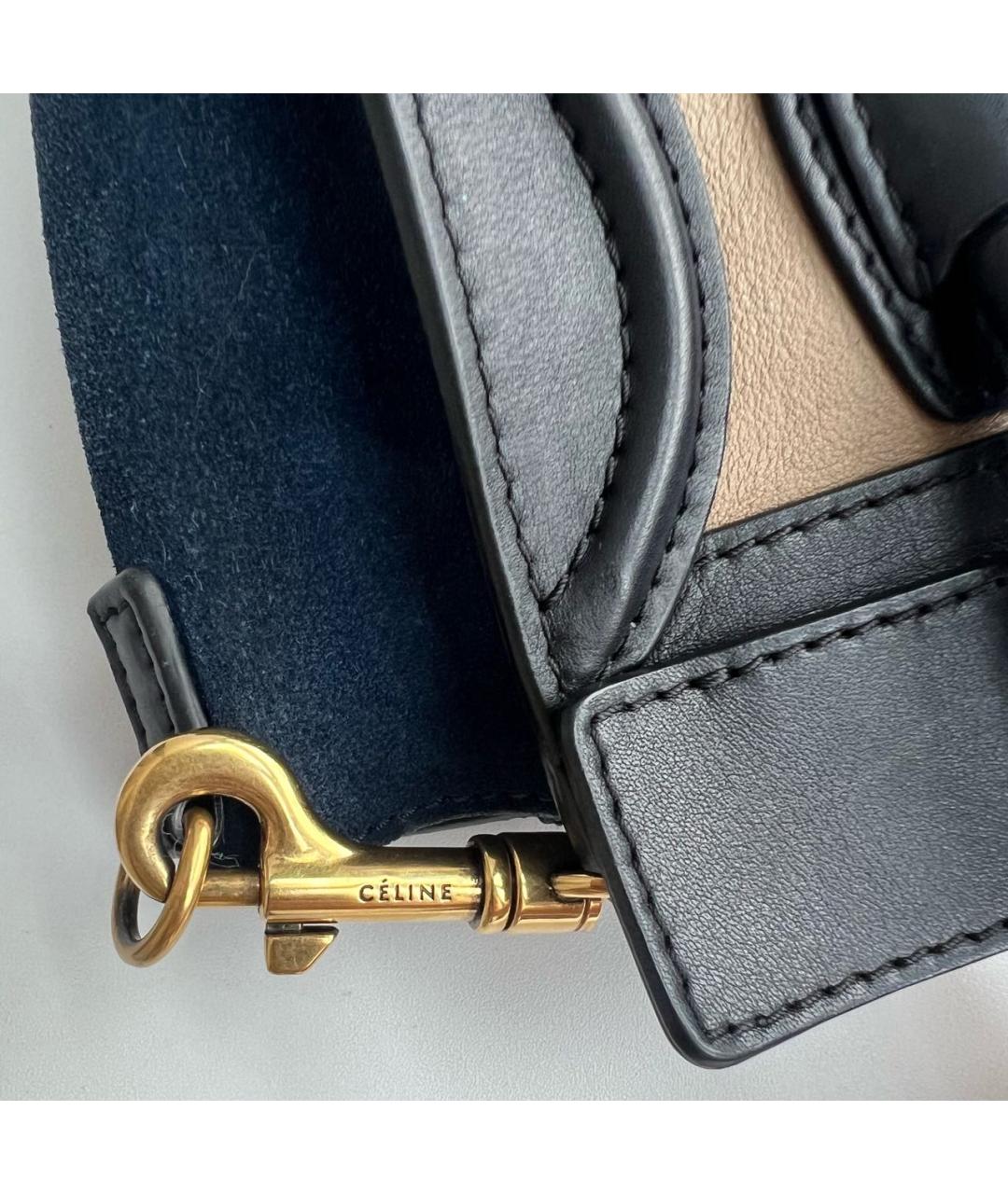 CELINE Мульти кожаная сумка с короткими ручками, фото 3