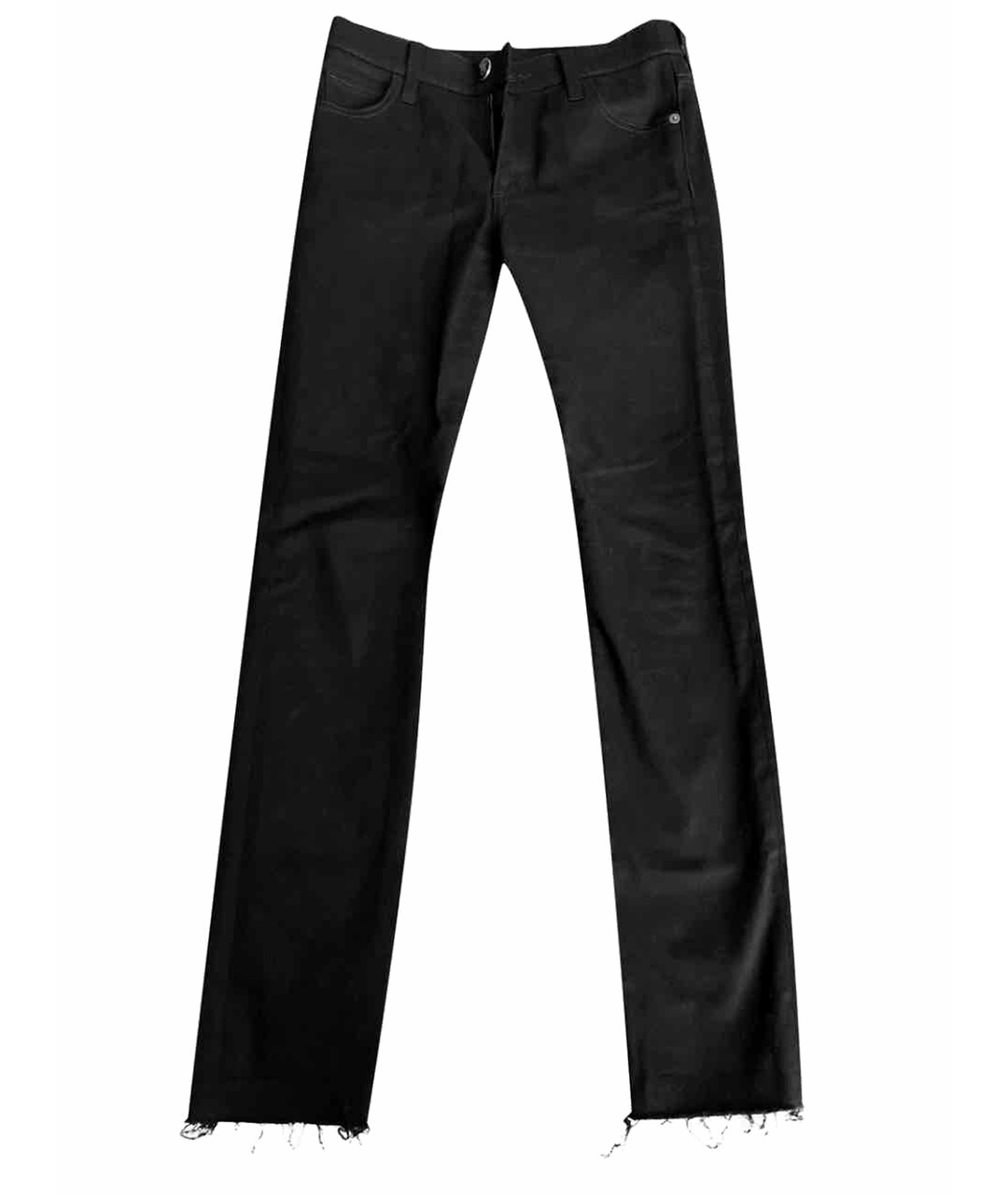 GUCCI Черные хлопко-полиэстеровые прямые джинсы, фото 1