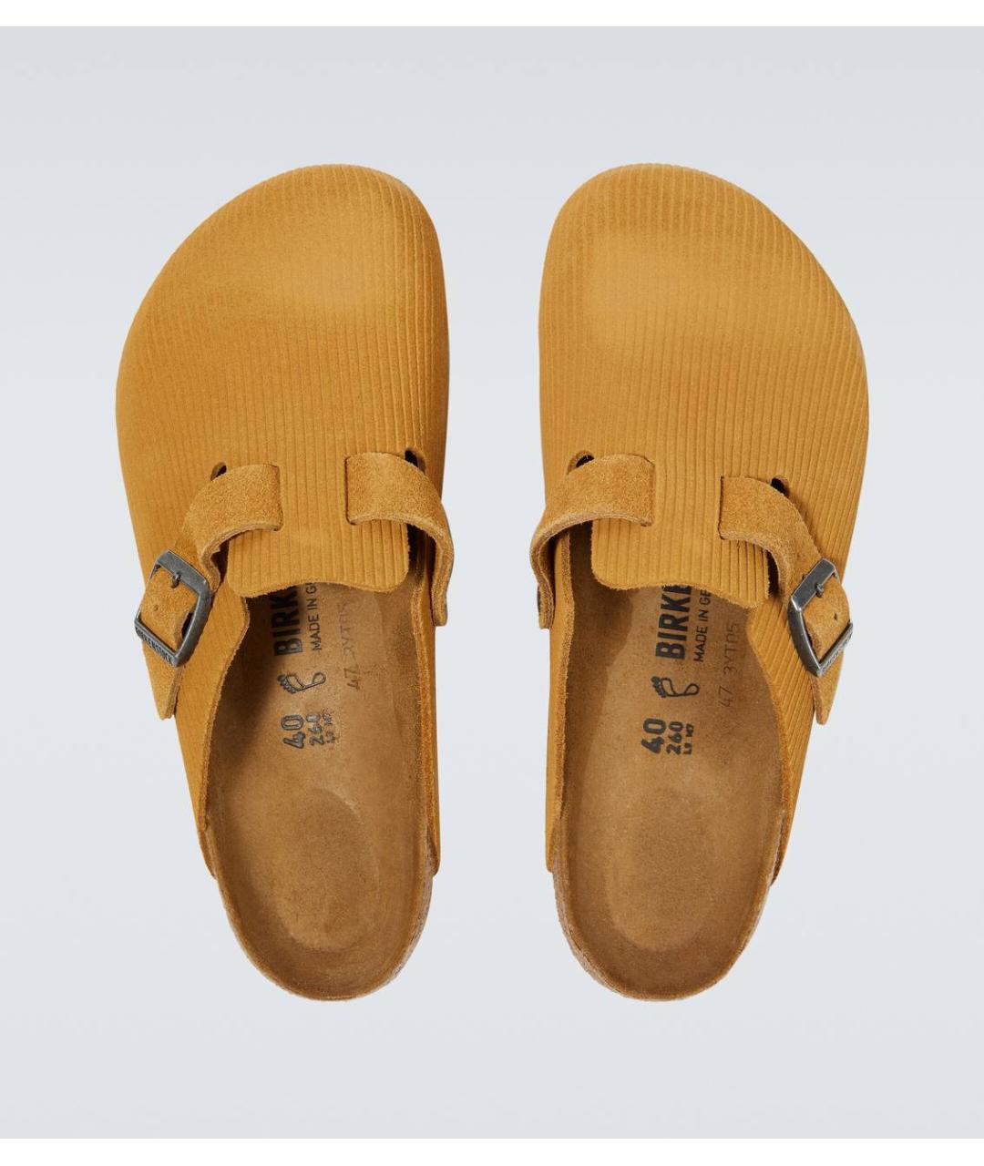 BIRKENSTOCK Горчичные замшевые мюли, фото 3