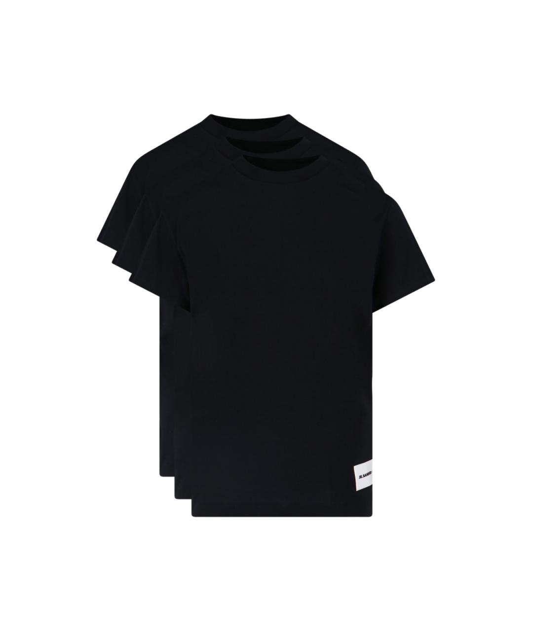 JIL SANDER Черная хлопковая футболка, фото 1