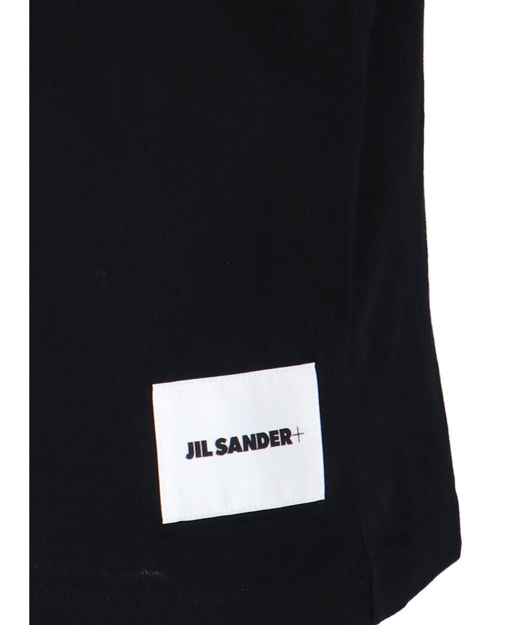 JIL SANDER Черная хлопковая футболка, фото 4