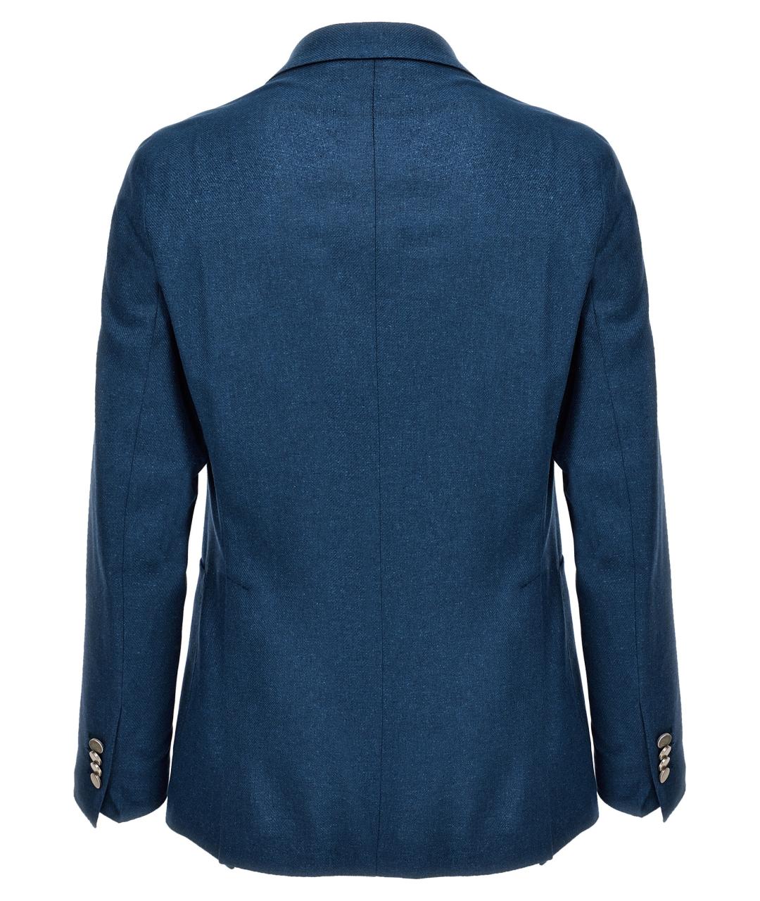 TAGLIATORE Синий шелковый пиджак, фото 2