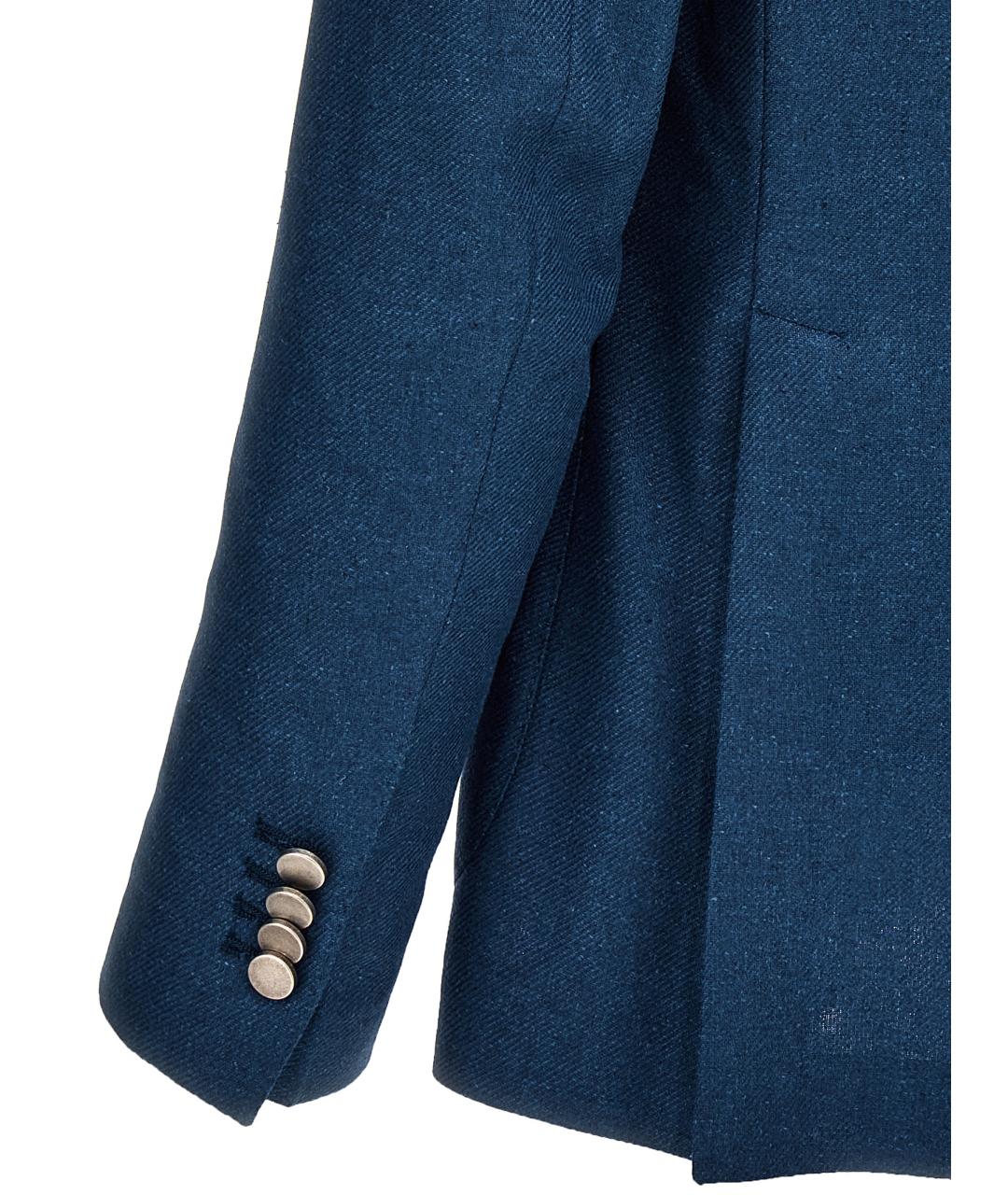 TAGLIATORE Синий шелковый пиджак, фото 4