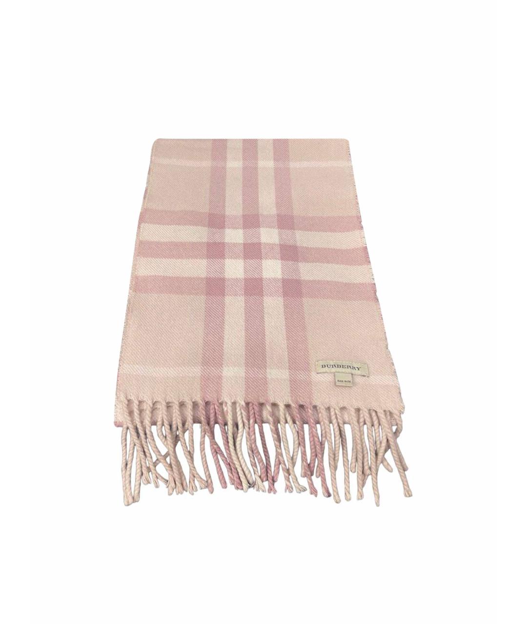 Pink burberry best sale scarf cashmere