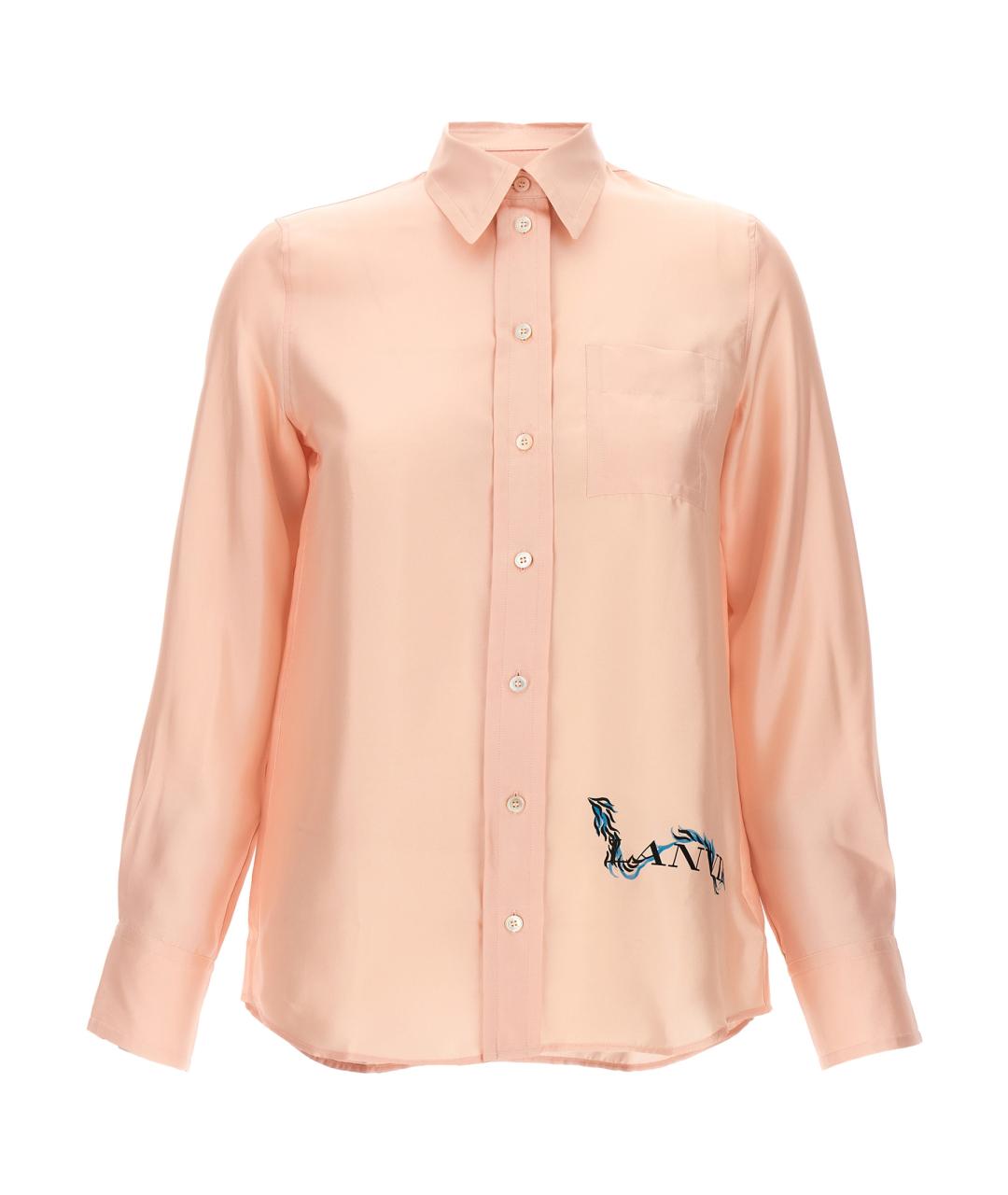 LANVIN Розовая шелковая блузы, фото 1