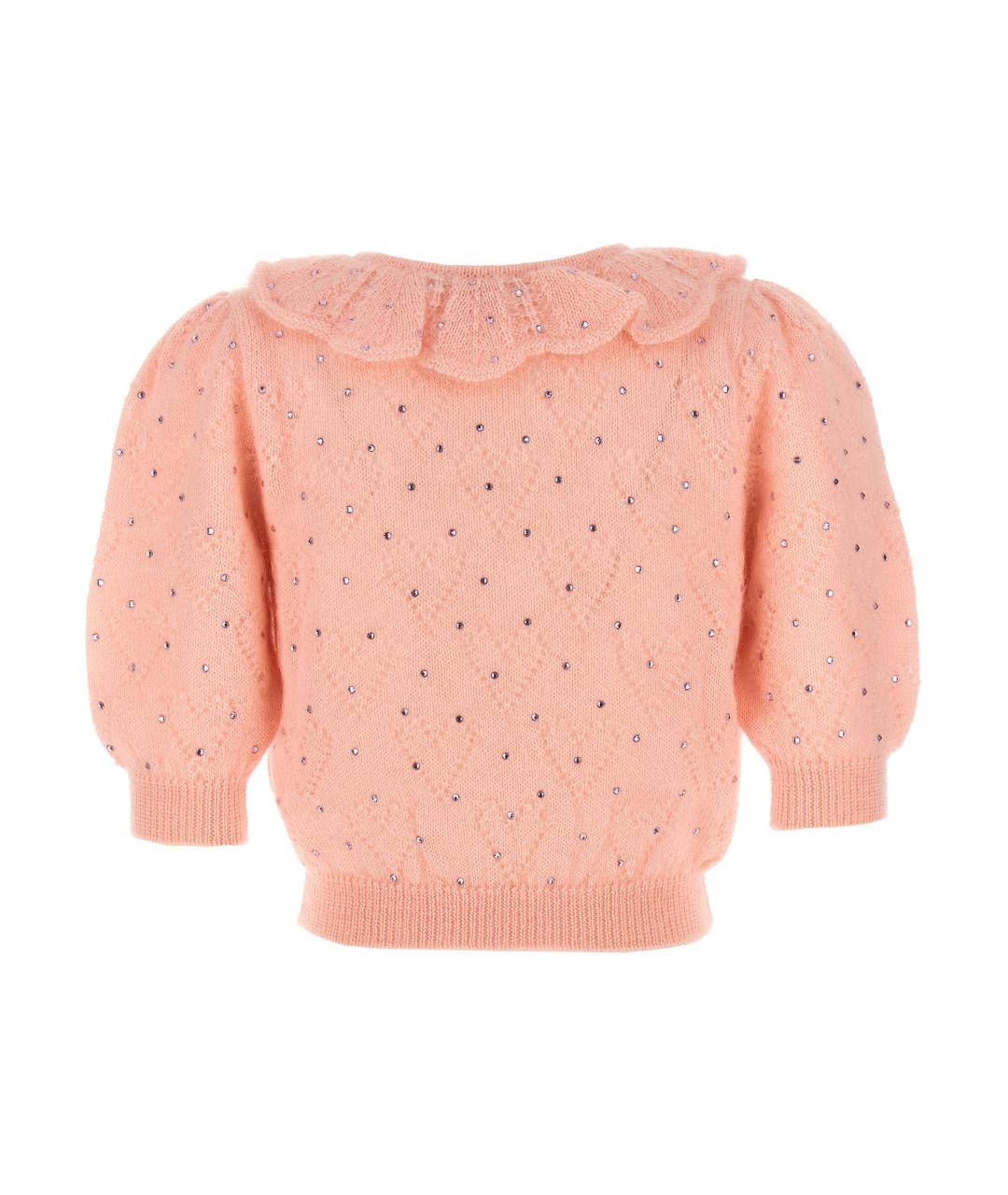 ALESSANDRA RICH Розовый шерстяной джемпер / свитер, фото 2