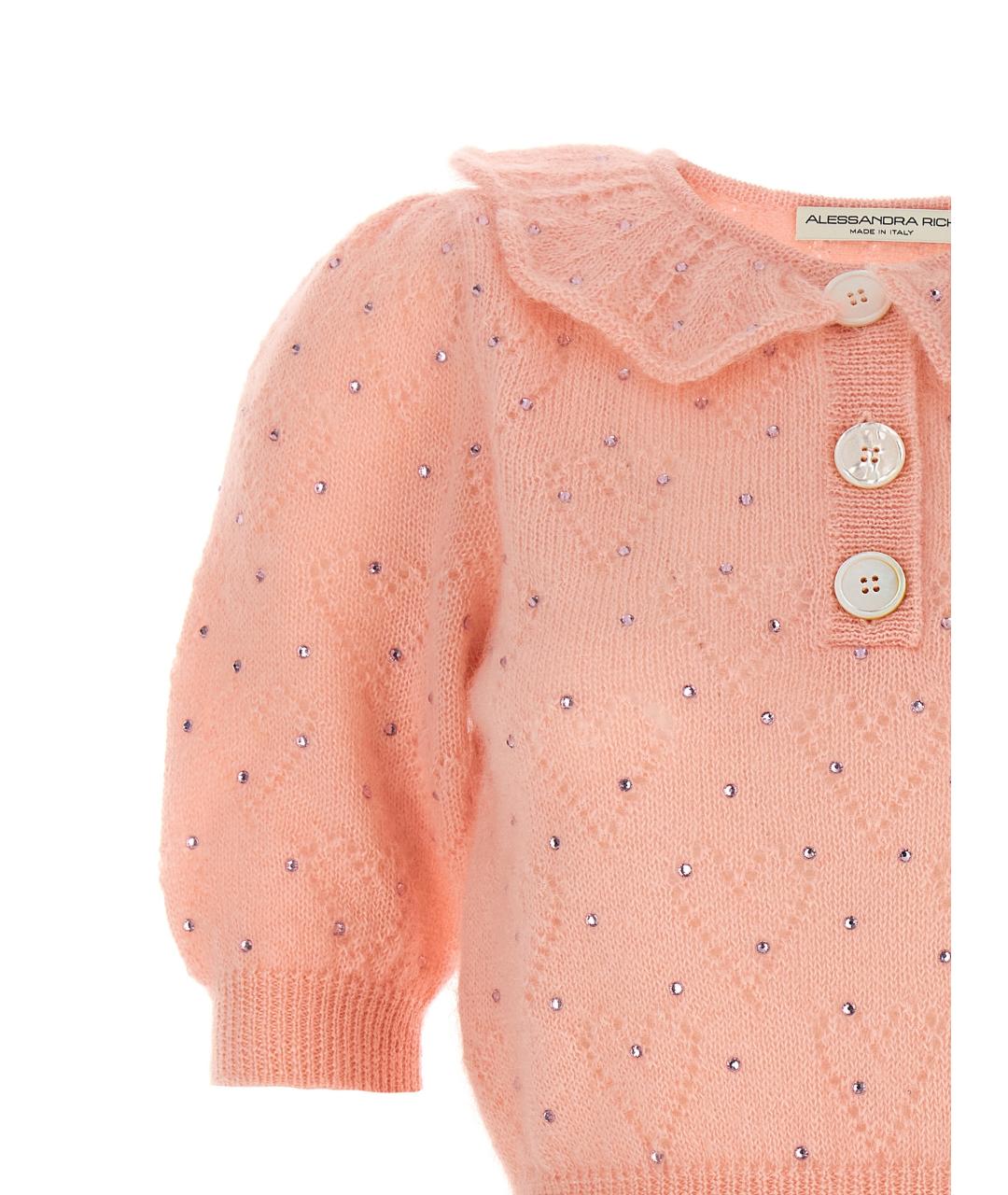 ALESSANDRA RICH Розовый шерстяной джемпер / свитер, фото 3