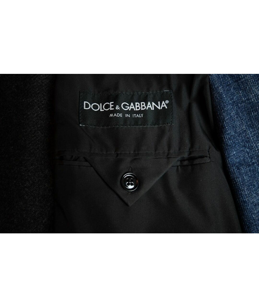 DOLCE&GABBANA Черное шерстяное пальто, фото 4